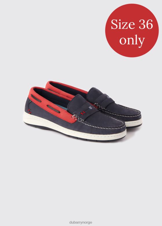 Dubarry kvinner havana deck sko 8ZDB8762 fottøy denim/rød