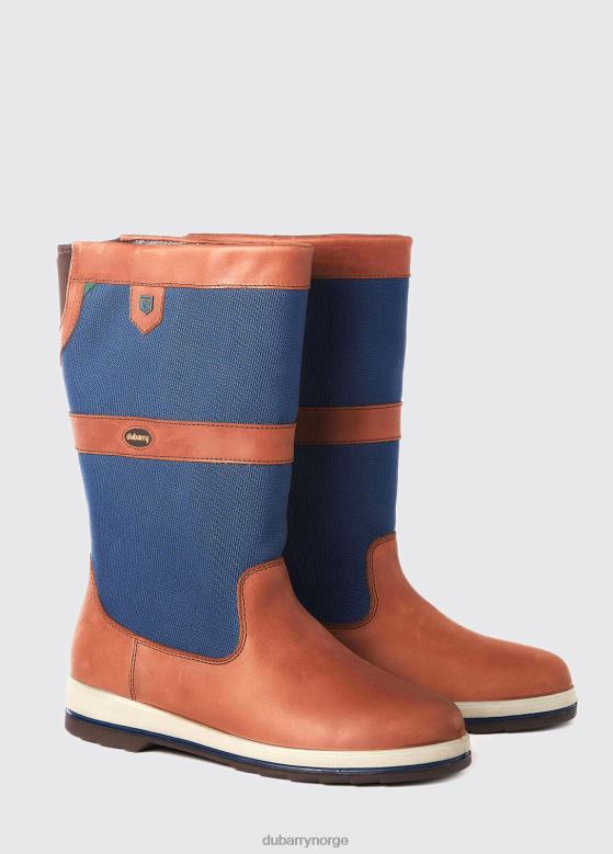 Dubarry kvinner shamrock ekstrafit seilstøvel 8ZDB875 fottøy marine/brun