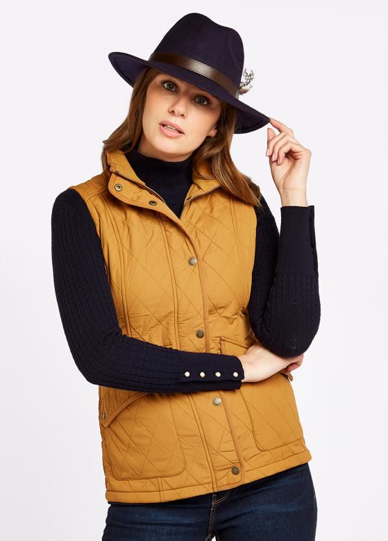 Dubarry kvinner clonmel vattert gilet 8ZDB8586 klær rav