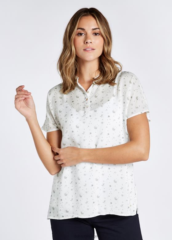 Dubarry kvinner fossetrykt topp 8ZDB8763 klær hvit