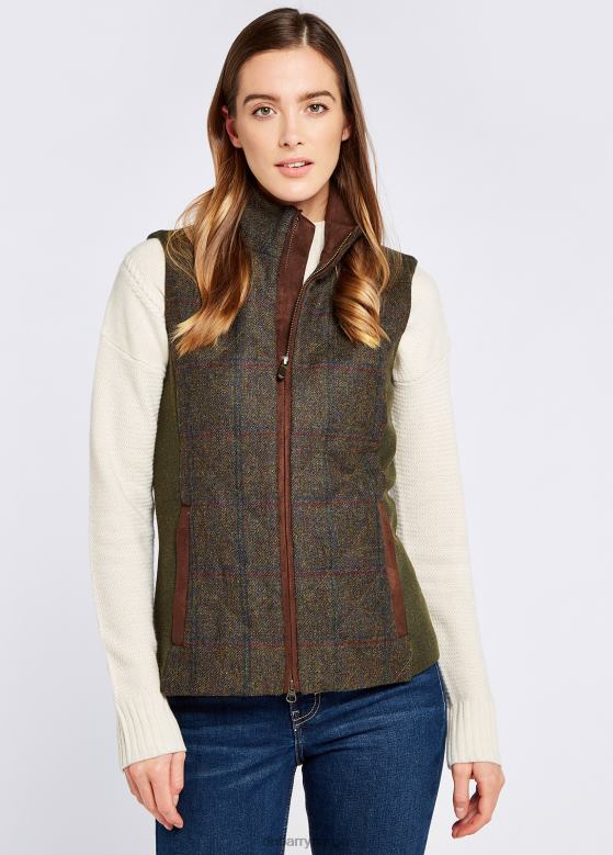 Dubarry kvinner einer tweed gilet 8ZDB8510 klær hemlock
