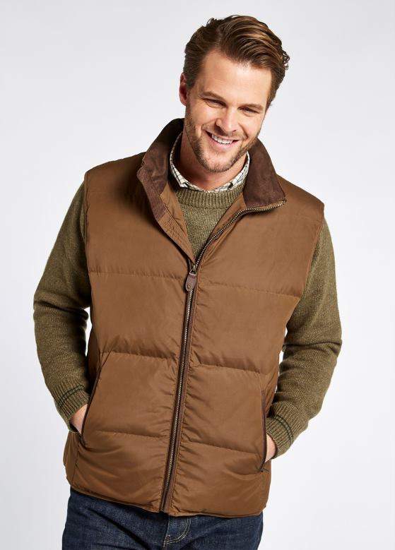 Dubarry menn Greystown dunfylt gilet 8ZDB8993 klær valnøtt