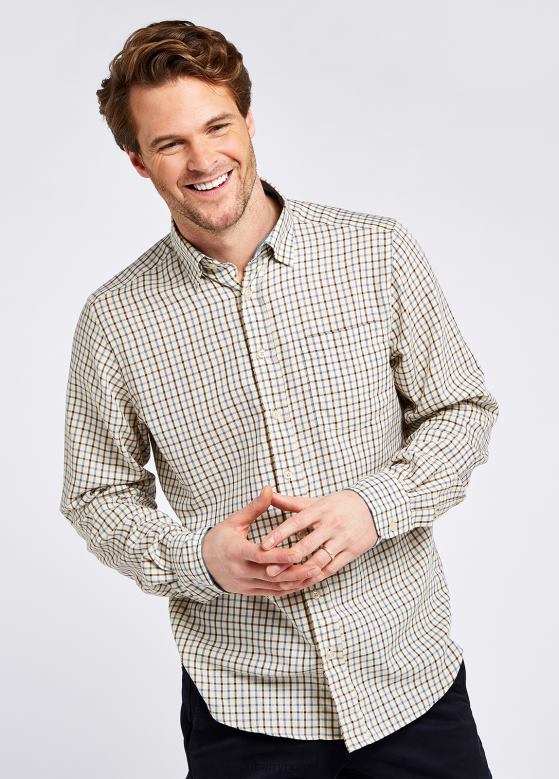 Dubarry menn connell tattersall rutete skjorte 8ZDB8980 klær skiferblå